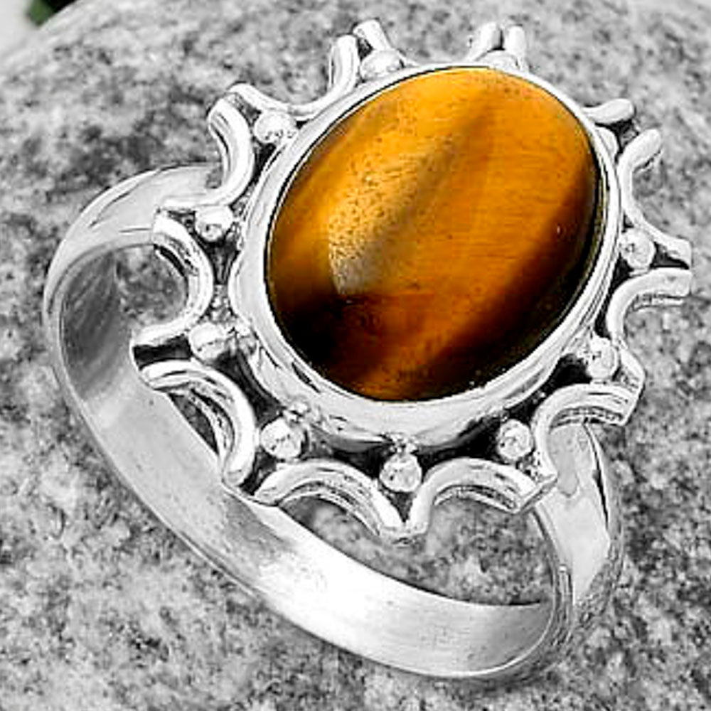 Natural Tiger Eye - Africa Ring size-9 R-1189 SDR174715