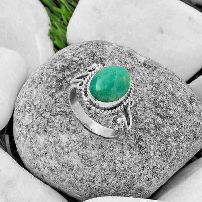 Natural Paraiba Amazonite Ring size-7 R-1345 SDR174754