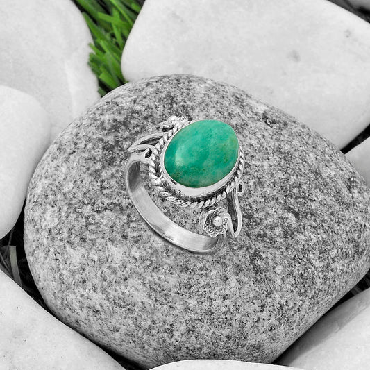 Natural Paraiba Amazonite Ring size-7 R-1345 SDR174754