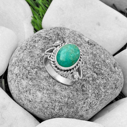 Natural Paraiba Amazonite Ring size-7 R-1345 SDR174755