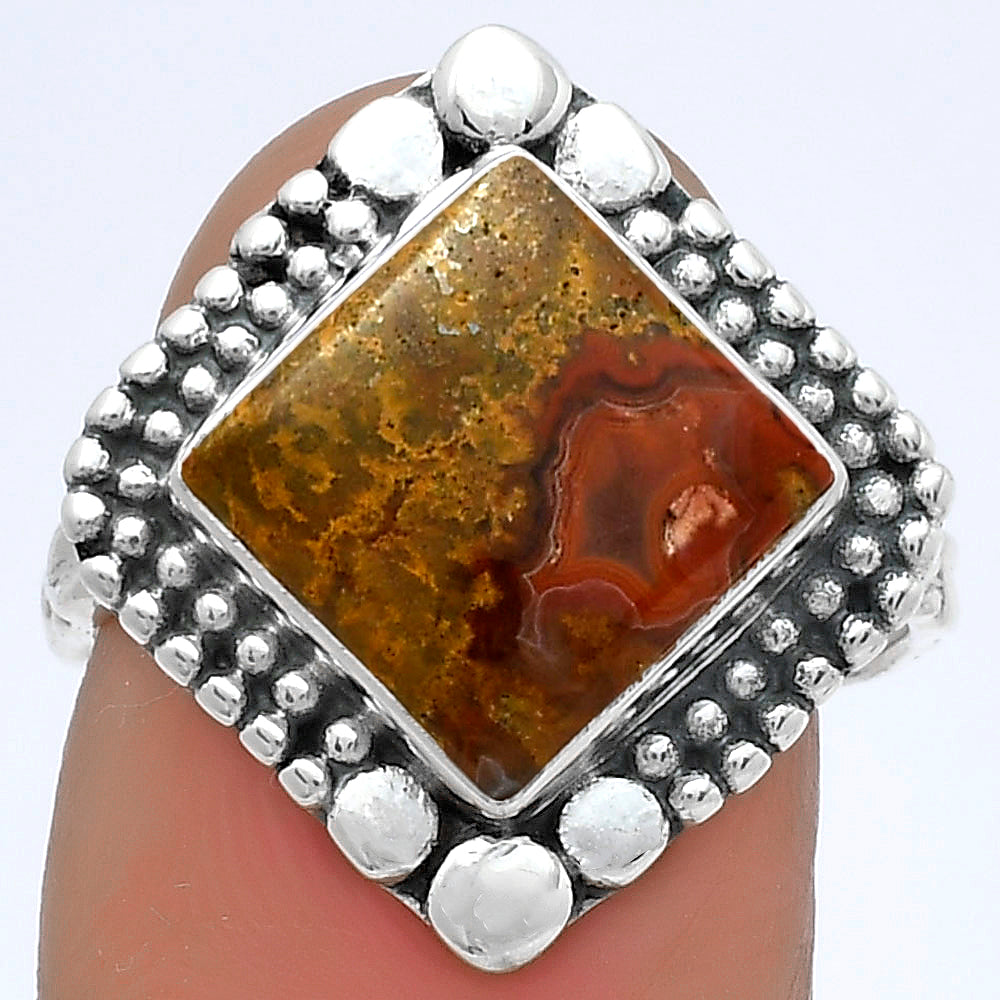 Natural Rare Cady Mountain Agate Ring size-8 R-1154 SDR174890