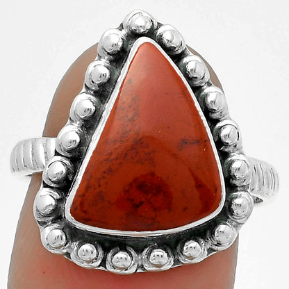 Natural Red Moss Agate Ring size-8 R-1124 SDR175031