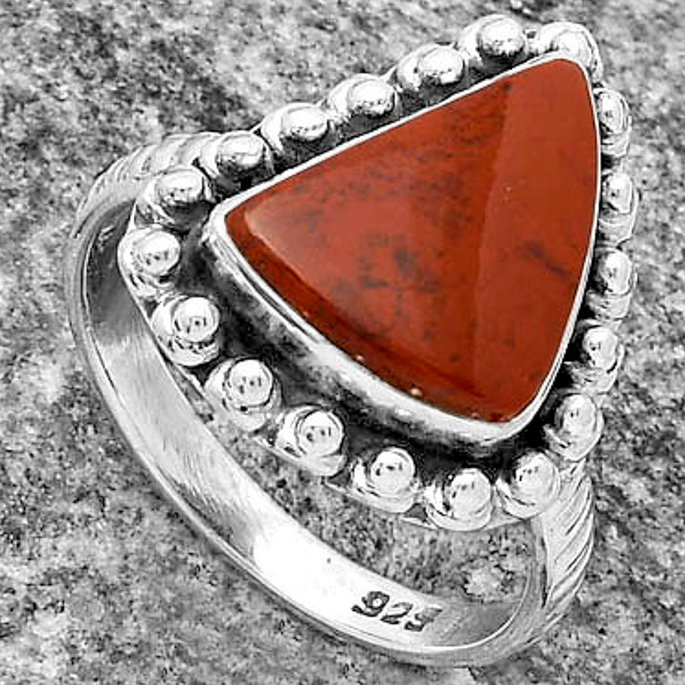 Natural Red Moss Agate Ring size-8 R-1124 SDR175031