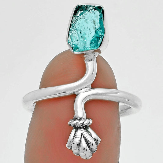 Neon Blue Apatite - Madagascar Ring size-7.5 R-1482 SDR175069