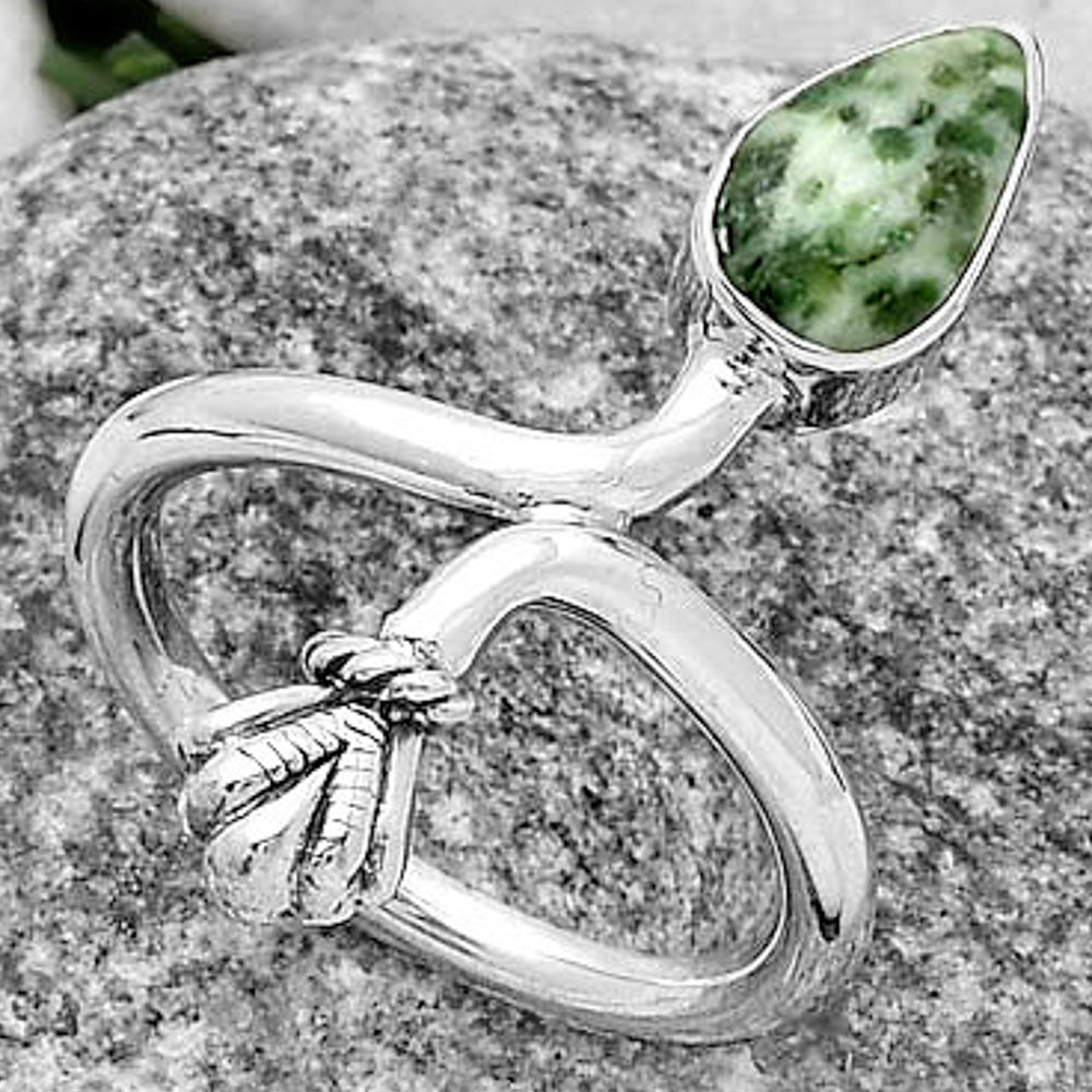 Natural Dioptase Ring size-7.5 R-1482 SDR175073
