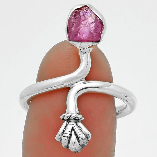 Natural Pink Tourmaline Rough Ring size-7.5 R-1482 SDR175074