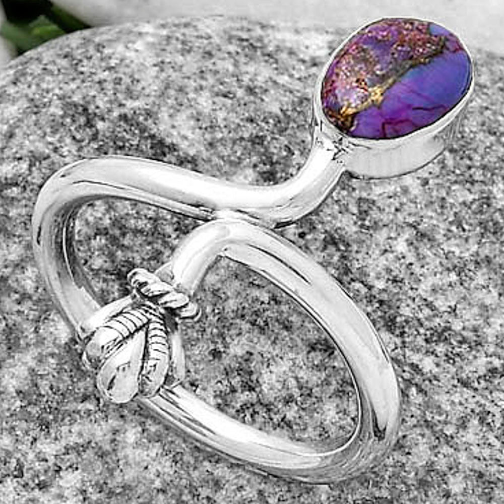 Copper Purple Turquoise - Arizona Ring size-8.5 R-1482 SDR175078