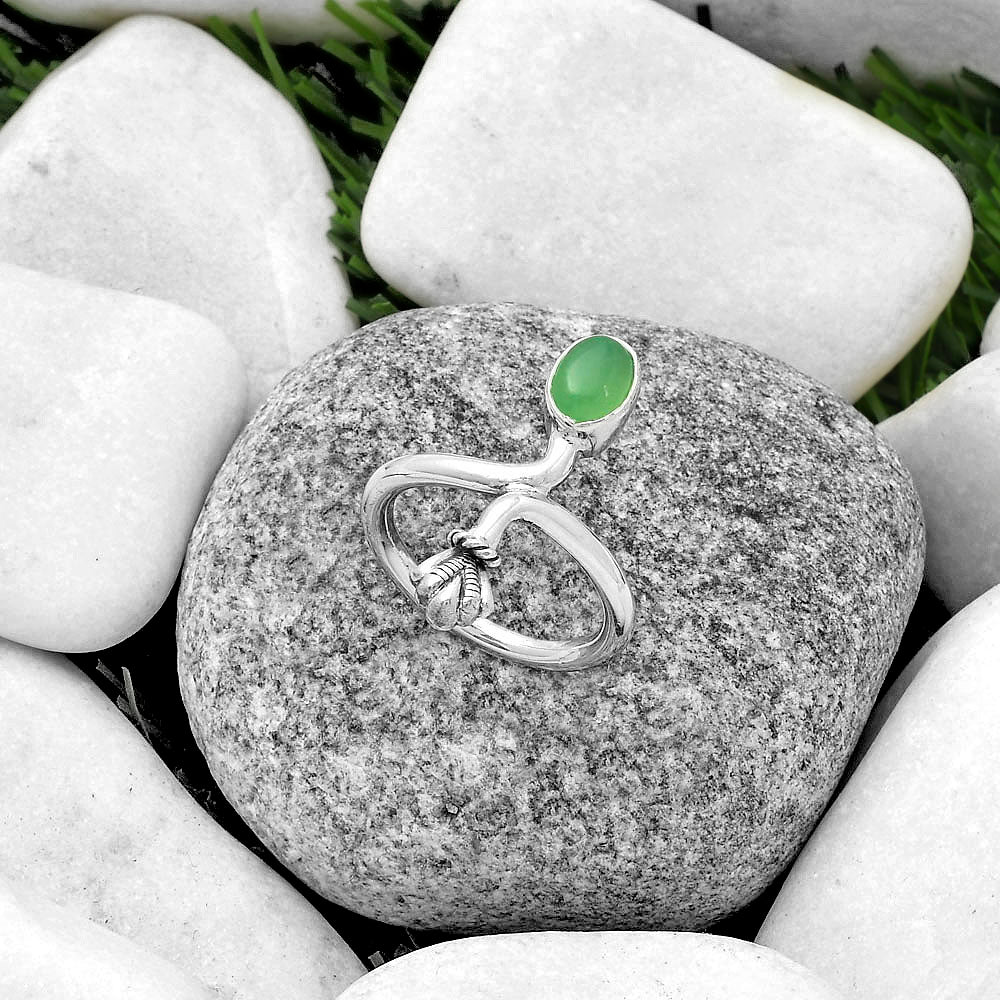 Natural Chrysoprase - Australia Ring size-7 R-1482 SDR175082