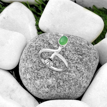 Natural Chrysoprase - Australia Ring size-7 R-1482 SDR175082