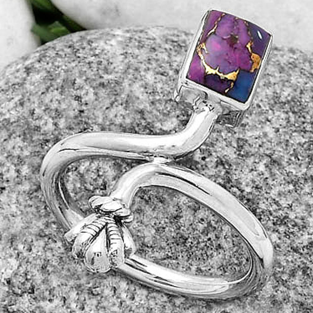 Copper Purple Turquoise - Arizona Ring size-9 R-1482 SDR175083