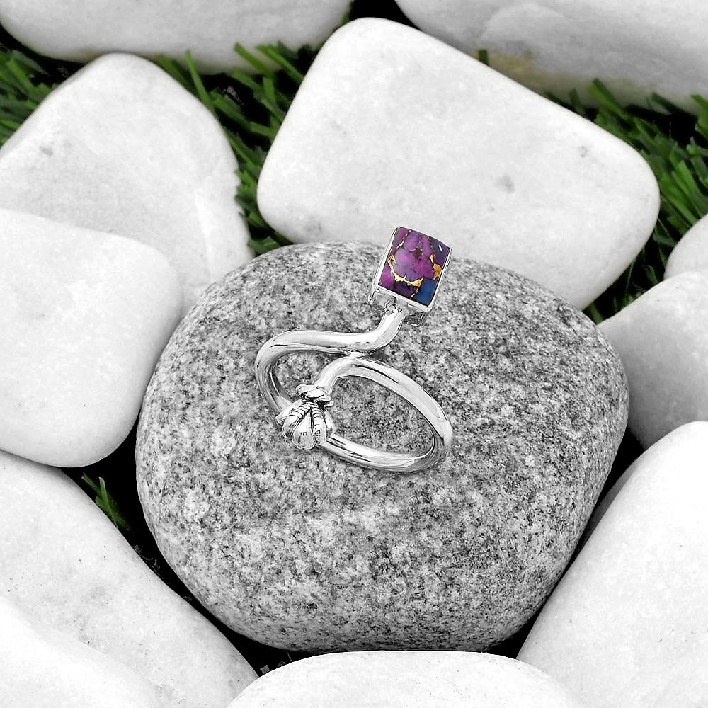 Copper Purple Turquoise - Arizona Ring size-9 R-1482 SDR175083
