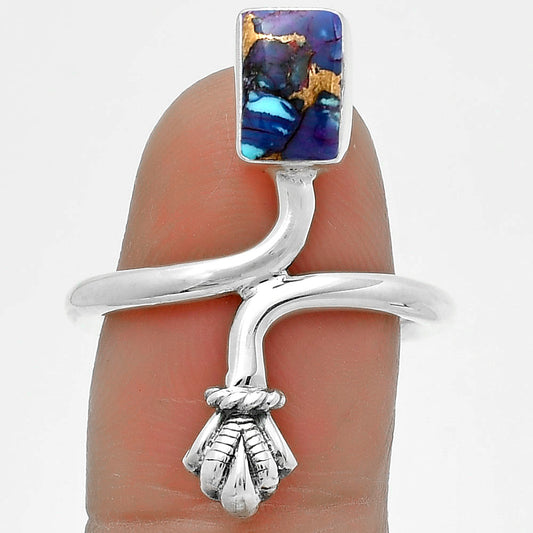Copper Purple Turquoise - Arizona Ring size-7.5 R-1482 SDR175085