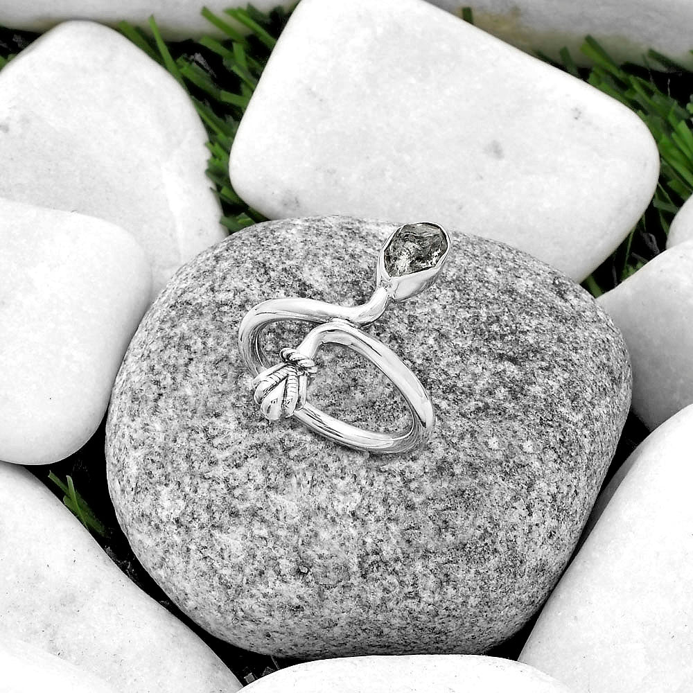 Natural Herkimer Diamond - USA Ring size-7.5 R-1482 SDR175089