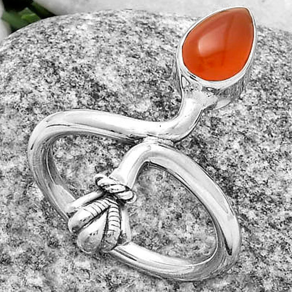 Natural Carnelian Ring size-7 R-1482 SDR175095