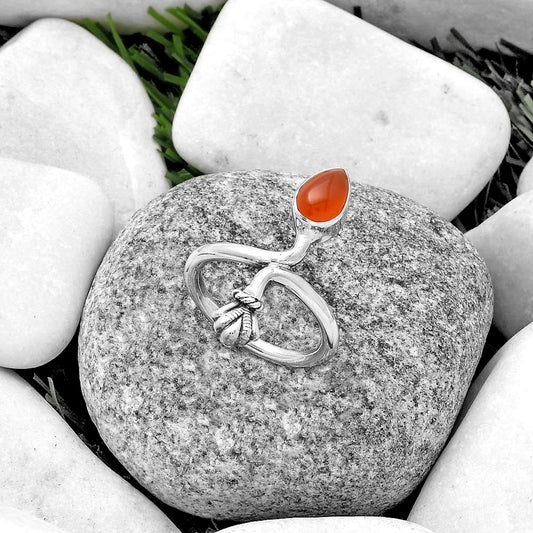 Natural Carnelian Ring size-7 R-1482 SDR175095