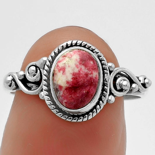 Natural Pink Thulite - Norway Ring size-8 R-1238 SDR175131