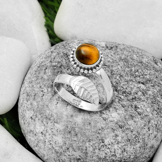 Natural Tiger Eye - Africa Ring size-7.5 R-1440 SDR175262