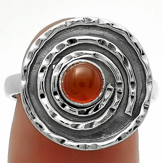 Spiral - Natural Carnelian Ring size-8 R-1361 SDR175275