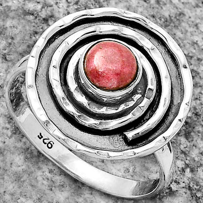 Spiral Natural Pink Thulite Norway Ring size-9 R-1361 SDR175297
