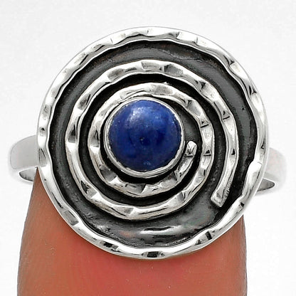 Spiral - Natural Lapis - Afghanistan Ring size-9 R-1361 SDR175306