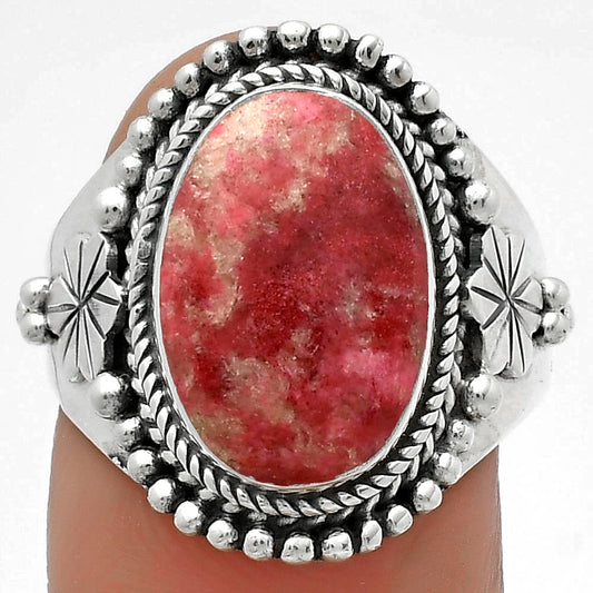 Natural Pink Thulite - Norway Ring size-8 R-1424 SDR175366