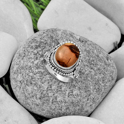 Natural Indian Paint Gemstone Ring size-7.5 R-1424 SDR175367