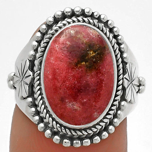 Natural Pink Thulite - Norway Ring size-7 R-1424 SDR175382