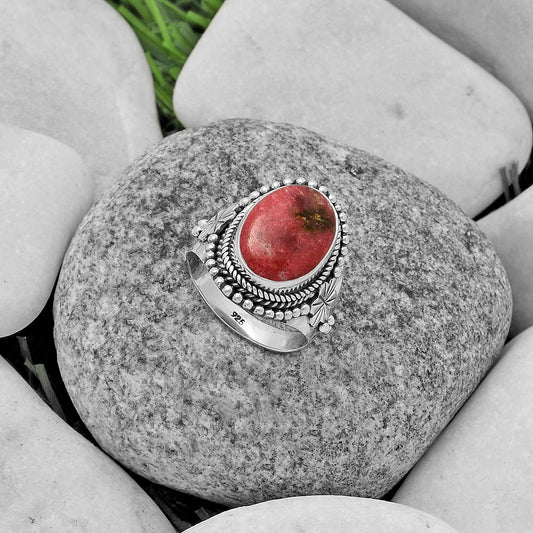 Natural Pink Thulite - Norway Ring size-7 R-1424 SDR175382
