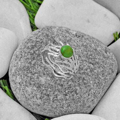 Copper Green Turquoise - Arizona Ring size-8.5 R-1401 SDR175433