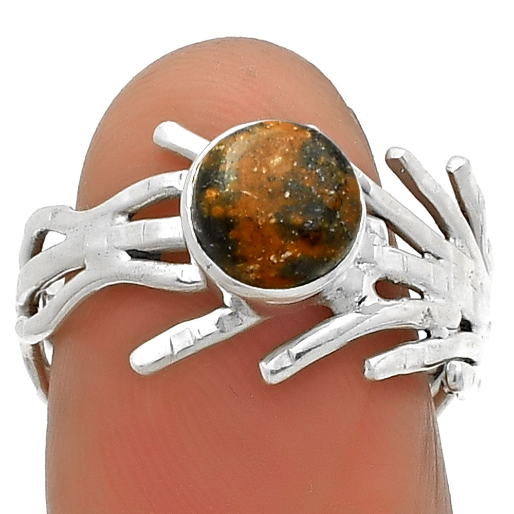 Natural Indian Blanket Jasper Ring size-7.5 R-1401 SDR175434