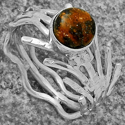 Natural Indian Blanket Jasper Ring size-7.5 R-1401 SDR175434