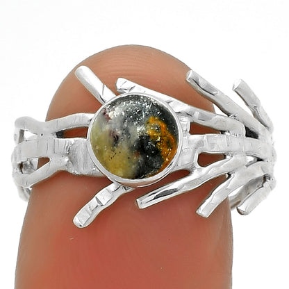 Natural Indian Blanket Jasper Ring size-9 R-1401 SDR175440
