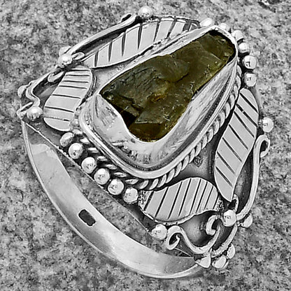 Southwest Style Rare Kornerupine Rough Ring size-8 R-1507 SDR175467
