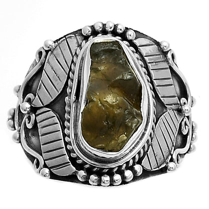 Southwest Style Rare Kornerupine Rough Ring size-7 R-1507 SDR175486