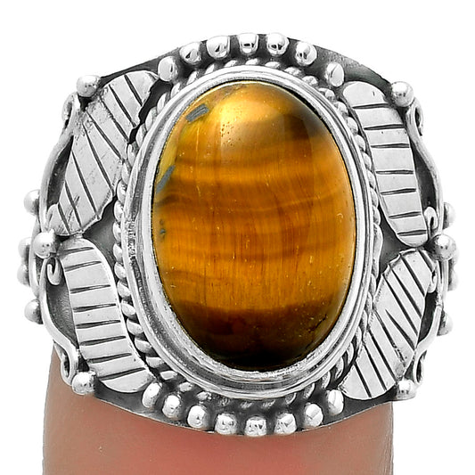 Southwest Style Tiger Eye Africa Ring size-7.5 R-1507 SDR175497