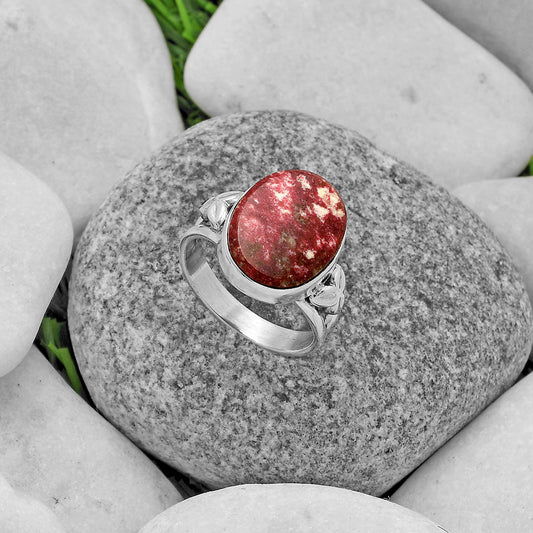 Natural Pink Thulite - Norway Ring size-8 R-1261 SDR175512