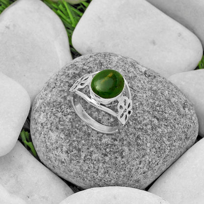 Natural Chrome Chalcedony Ring size-8 R-1497 SDR175519