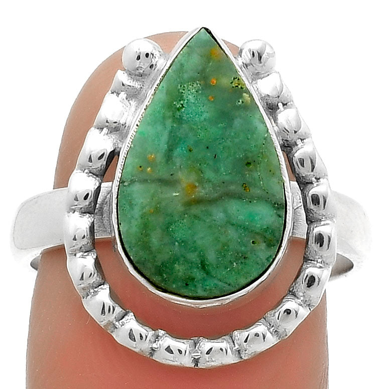 Natural Chrome Chalcedony Ring size-8.5 R-1518 SDR175521