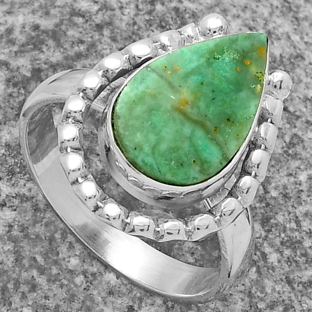 Natural Chrome Chalcedony Ring size-8.5 R-1518 SDR175521