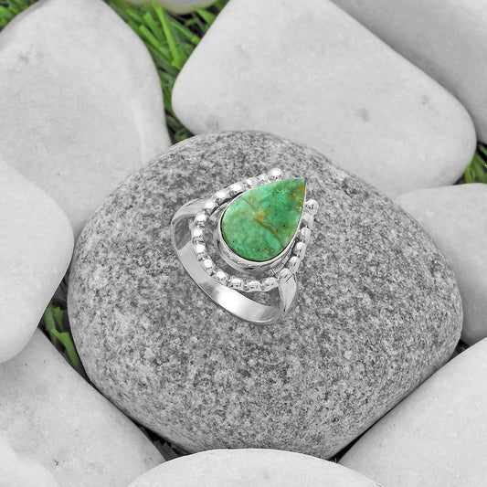 Natural Chrome Chalcedony Ring size-8.5 R-1518 SDR175521