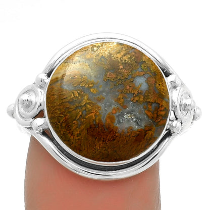 Natural Red Moss Agate Ring size-9 R-1315 SDR175530