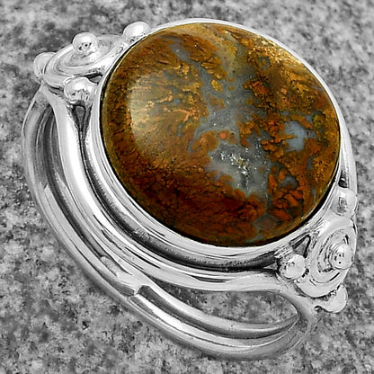 Natural Red Moss Agate Ring size-9 R-1315 SDR175530