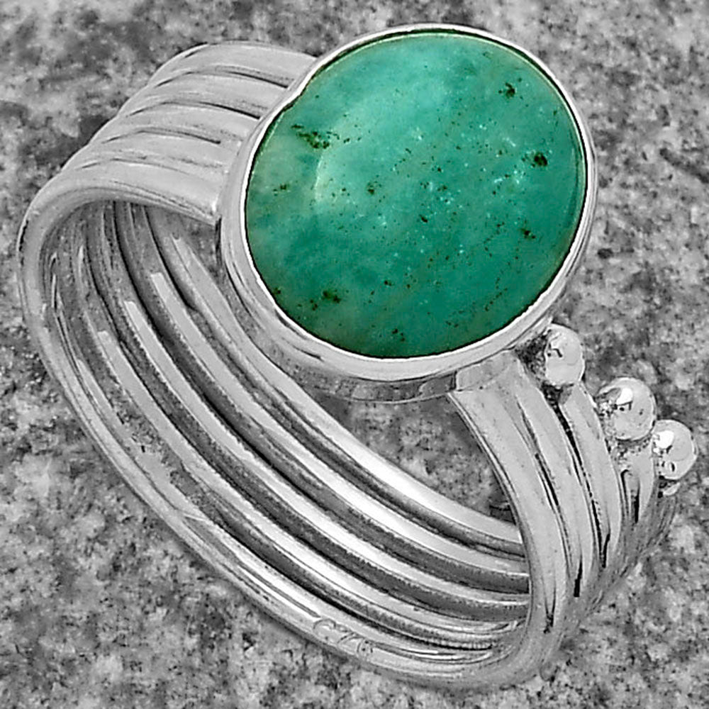 Natural Paraiba Amazonite Ring size-8.5 R-1492 SDR175541