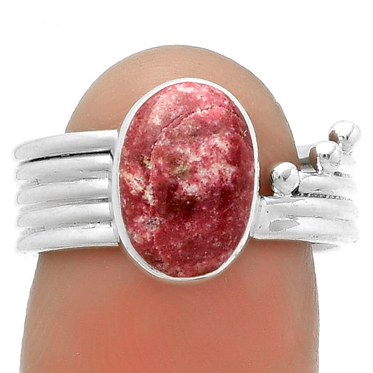 Natural Pink Thulite - Norway Ring size-7.5 R-1492 SDR175553