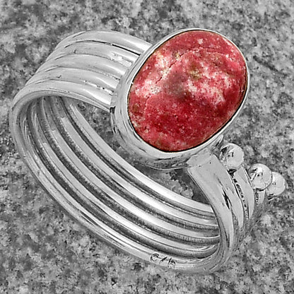 Natural Pink Thulite - Norway Ring size-7.5 R-1492 SDR175553