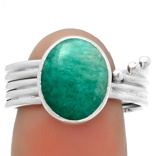 Natural Paraiba Amazonite Ring size-9 R-1492 SDR175554