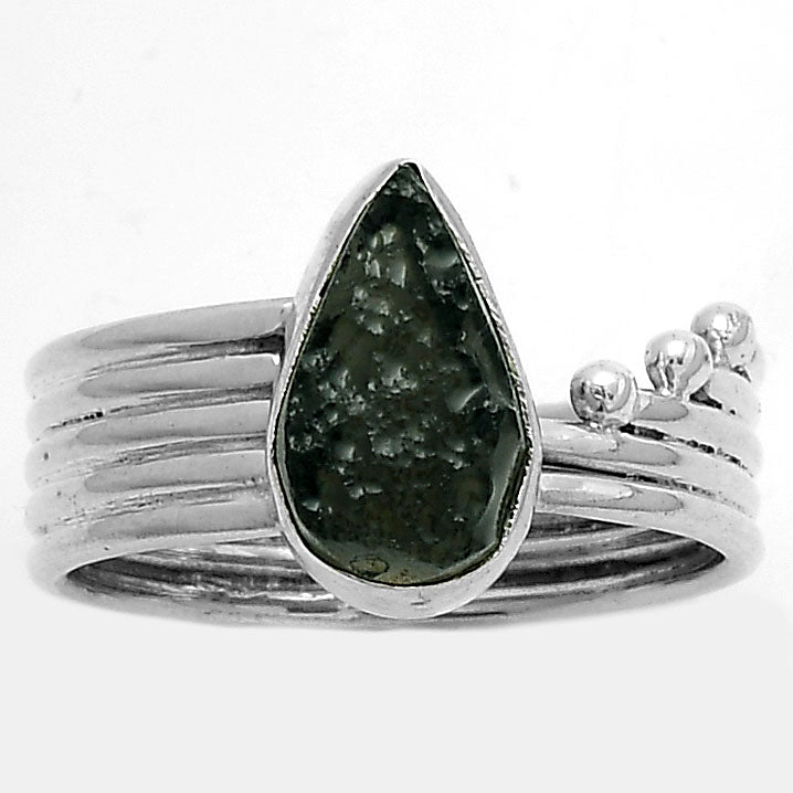 Natural Tektite Rough - Greek Ring size-9 R-1492 SDR175559