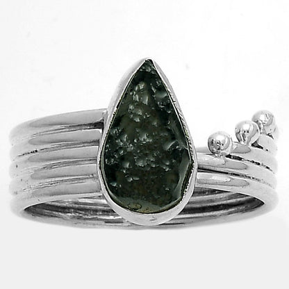 Natural Tektite Rough - Greek Ring size-9 R-1492 SDR175559