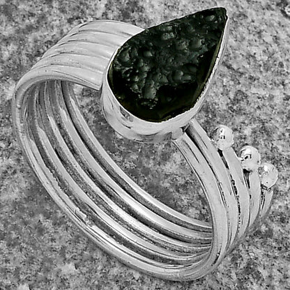 Natural Tektite Rough - Greek Ring size-9 R-1492 SDR175559