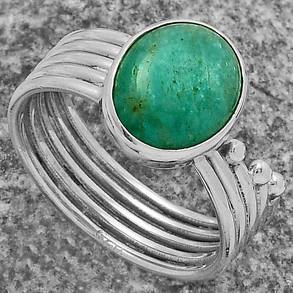 Natural Paraiba Amazonite Ring size-9 R-1492 SDR175567